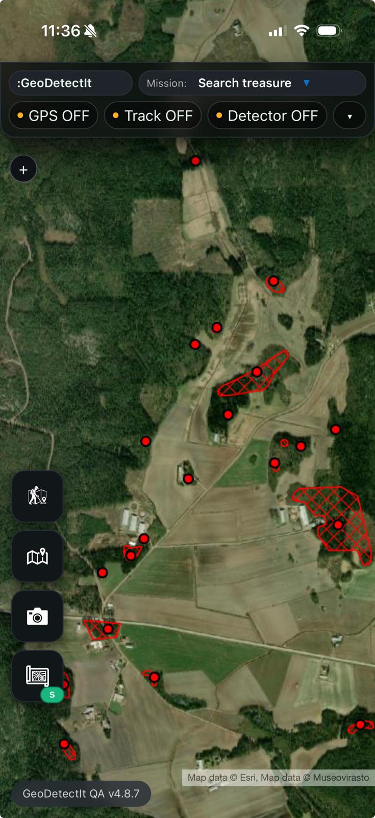 GeoDetectit layer picker on mobile