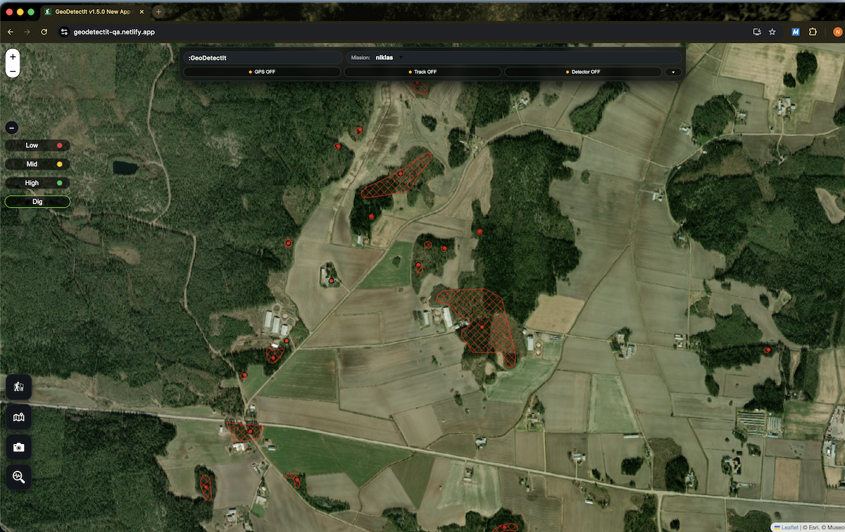 Map layers in GeoDetectit